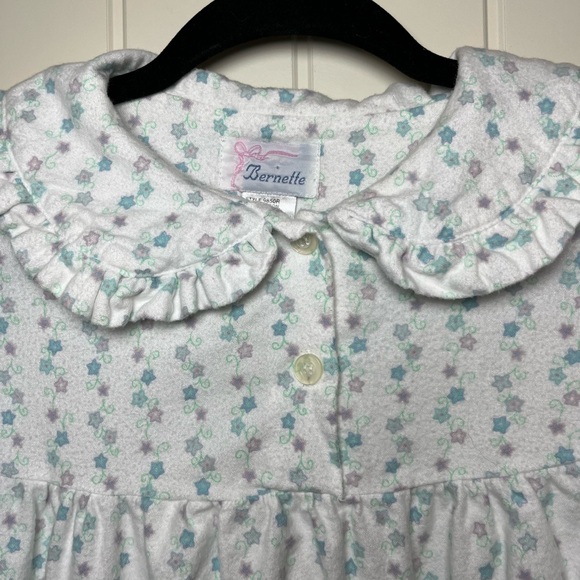 Women’s Large  Long Nightgown With Blue and Purple Star Design. Warm and cozy - Picture 5 of 7